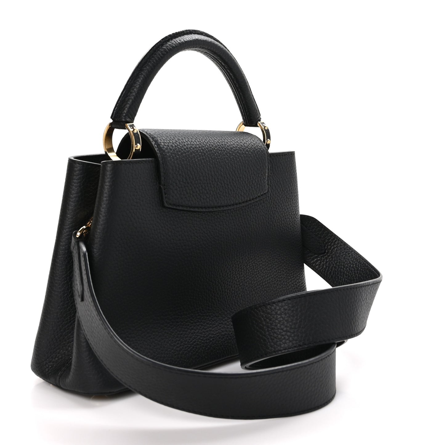 Taurillon Enamel Chain Capucines BB Black Multicolor