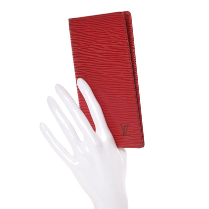 Louis Vuitton Epi Checkbook Organizer Wallet Castillan Red 2 of 6