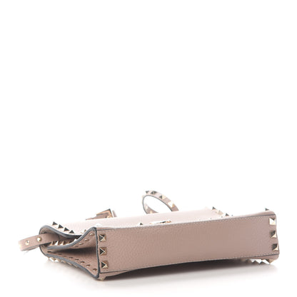 Valentino Garavani Pebbled Calfskin Medium Rockstud Flip Lock Crossbody Bag Poudre 4 of 8