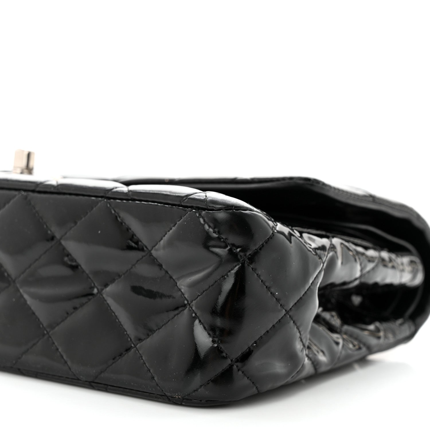 Chanel Patent Quilted Medium Double Flap Black 10 of 12