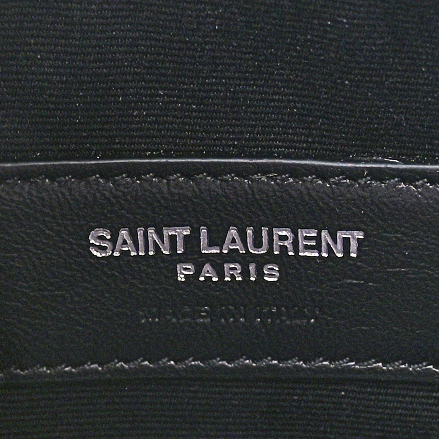 Saint Laurent Grain De Poudre Chevron Monogram Bill Pouch Malachite Green 7 of 8