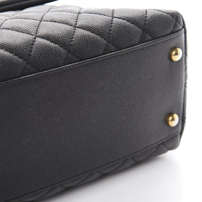 Chanel Caviar Quilted Large Coco Handle Flap Black 11 of 11