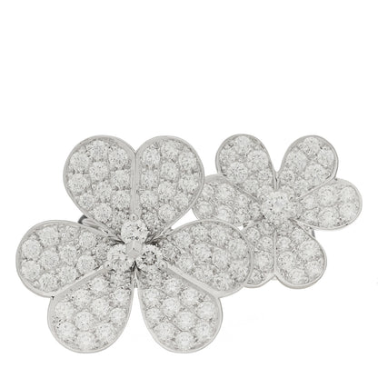 Van Cleef & Arpels 18K White Gold Diamond Frivole Between The Finger Pave Ring 54 7 1 of 5