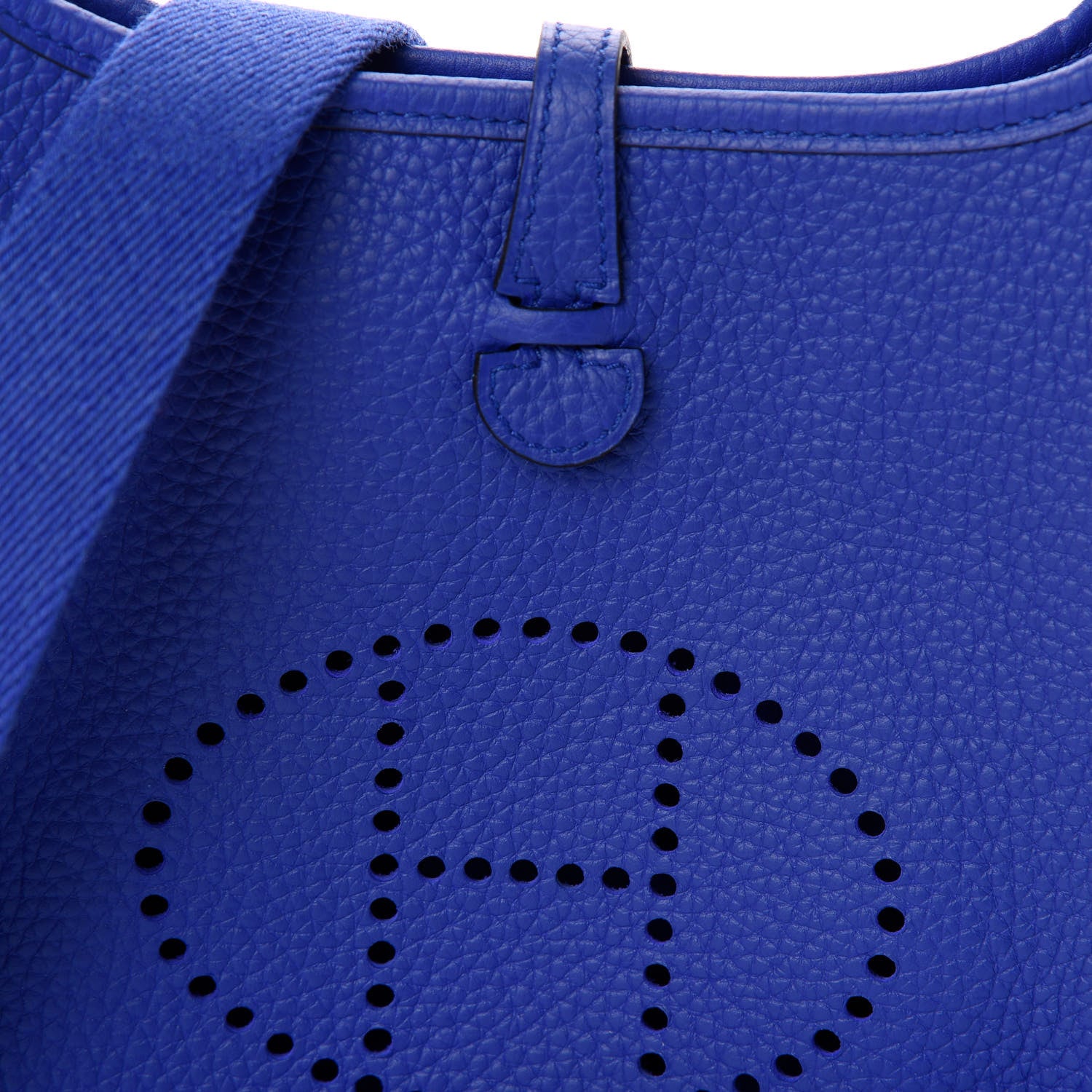 Hermes Taurillon Clemence Evelyne TPM Bleu Electrique 7 of 9