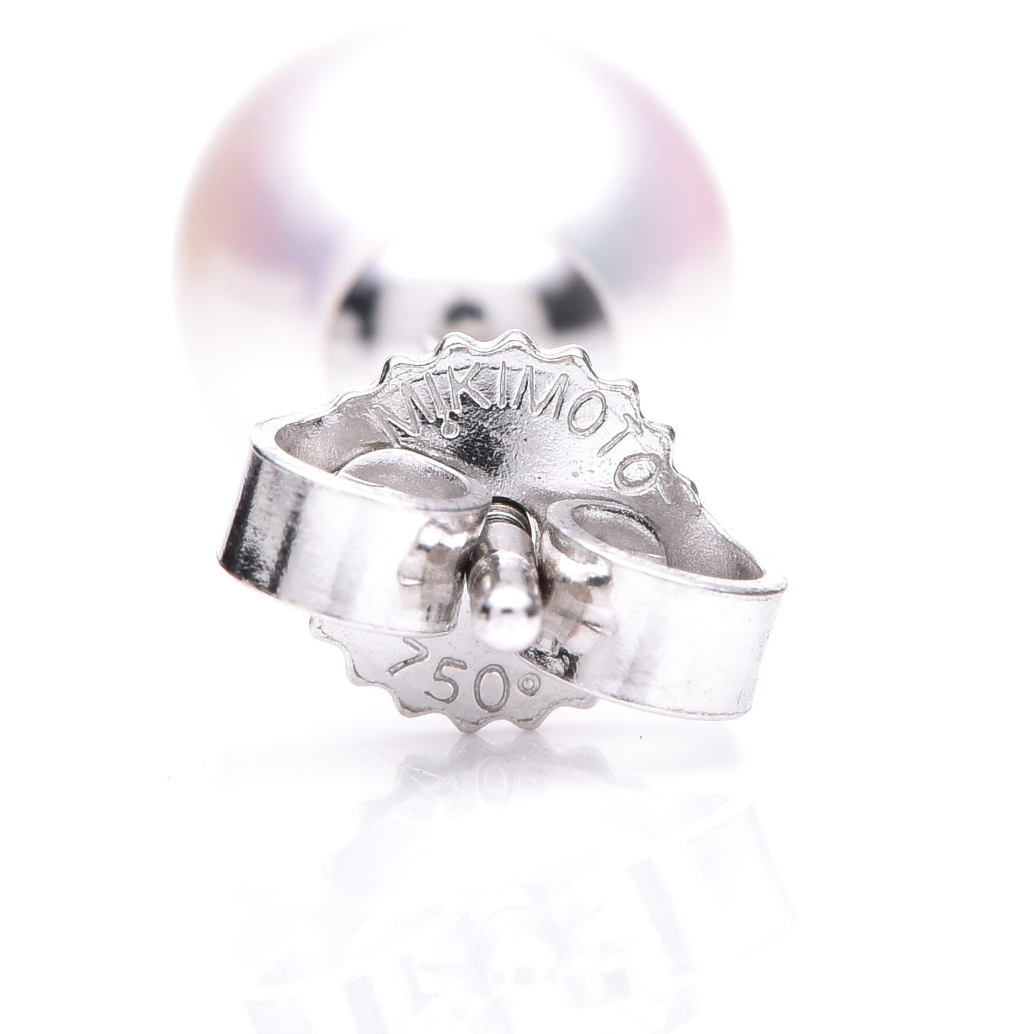 Mikimoto 18K White Gold Akoya Pearl 7mm Stud Earrings 4 of 6