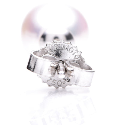 Mikimoto 18K White Gold Akoya Pearl 7mm Stud Earrings 4 of 6