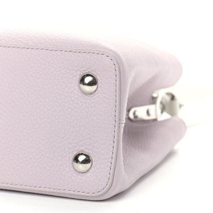 Louis Vuitton Taurillon Capucines PM Brume Olympe Blue White 8 of 8