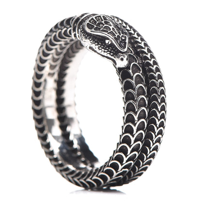 Gucci Sterling Silver Garden Snake Band Ring 59 8.75 1 of 7