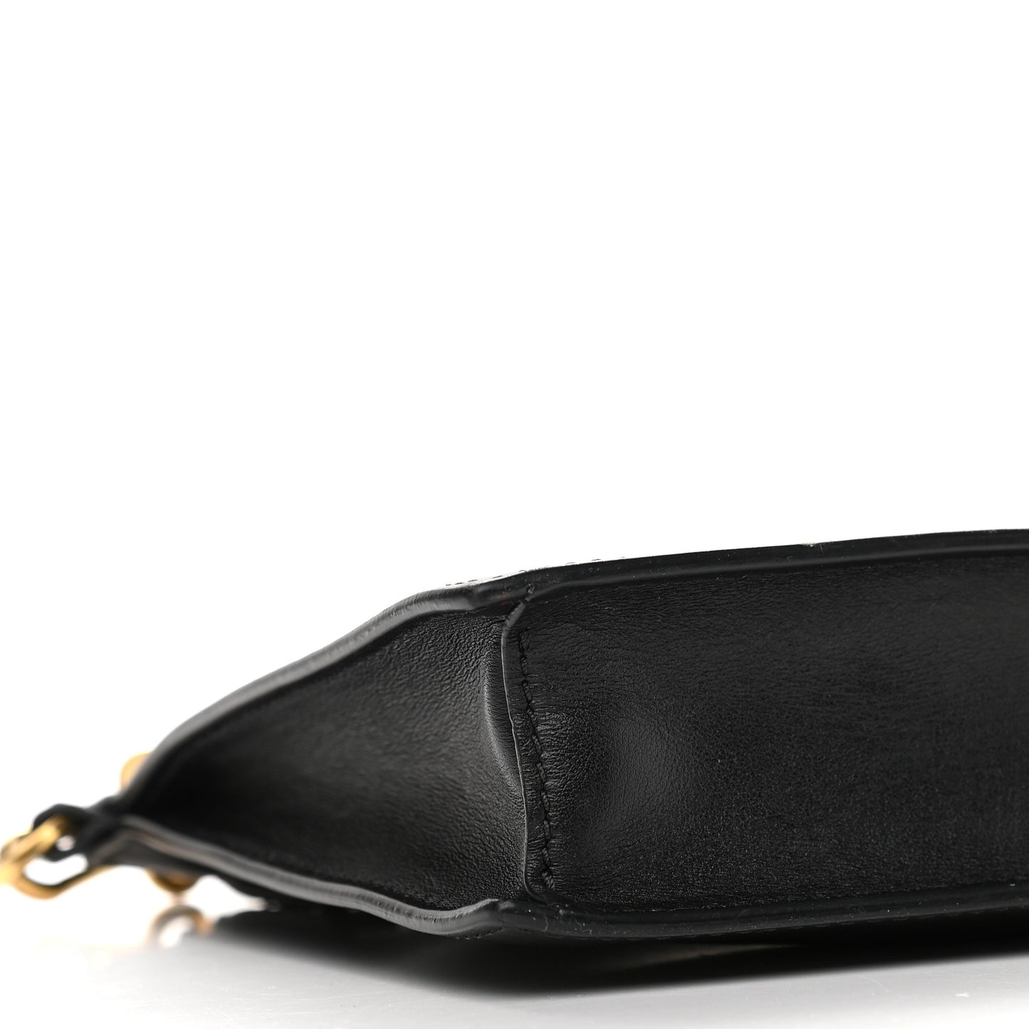 Calfskin 90's Vintage Logo Crossbody Clutch Black White