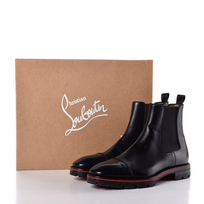 Christian Louboutin Mens Calfskin Melon Flat Chelsea Boots 41.5 Black 9 of 9