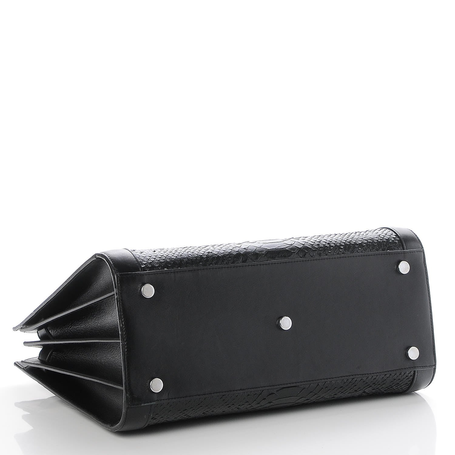 Saint Laurent Python Calfskin Embossed Small Sac de Jour Black 5 of 12