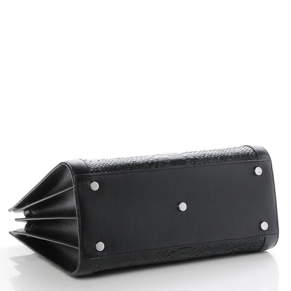 Saint Laurent Python Calfskin Embossed Small Sac de Jour Black 5 of 12