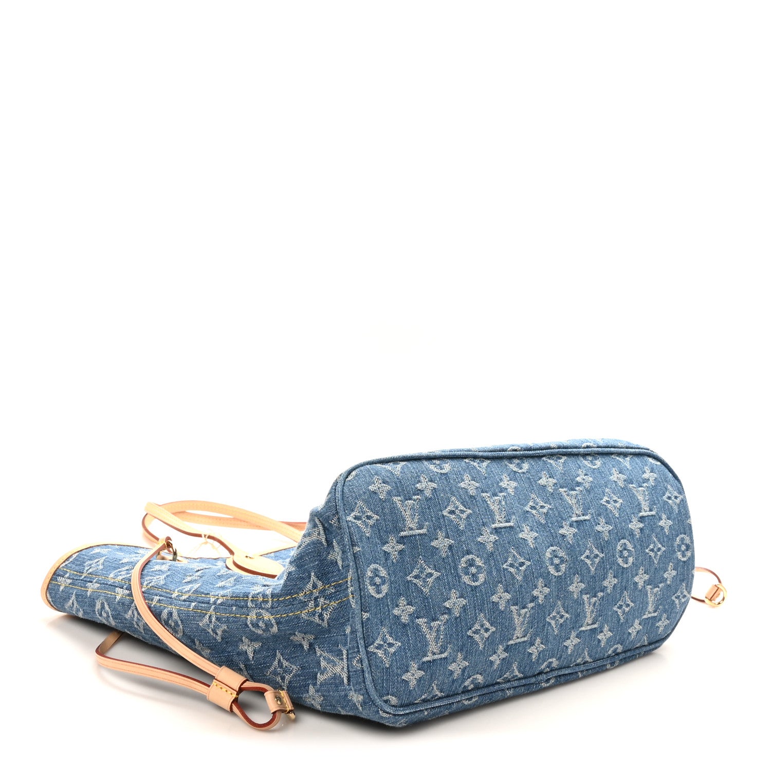 Louis Vuitton Monogram Denim Neo Neverfull MM Blue 4 of 9