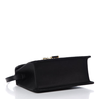 Gucci Satin Crystal Mini Sylvie Top Handle Bag Black 4 of 8