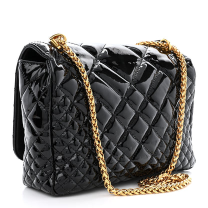 Versace Patent Quilted Icon Shoulder Bag Black 3 of 14