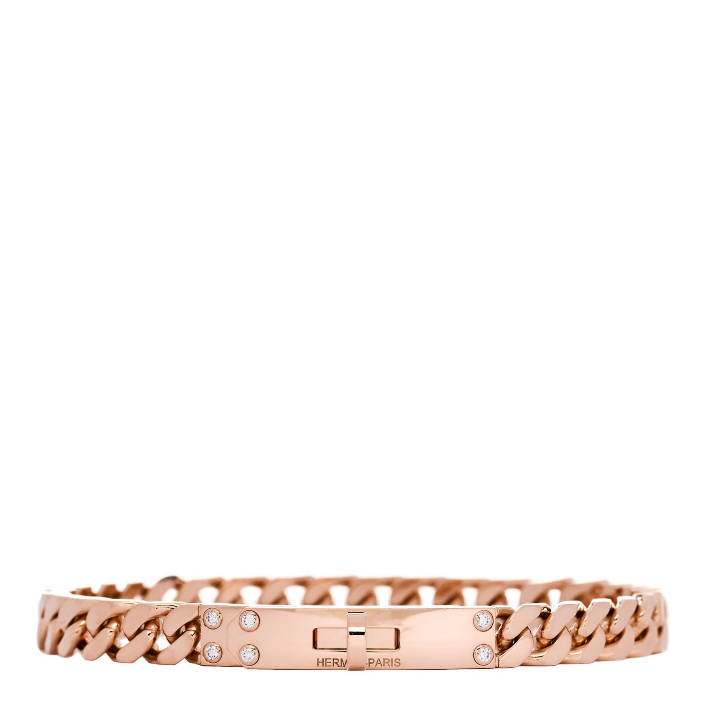 18K Rose Gold Diamond PM Kelly Chaine Bracelet LG