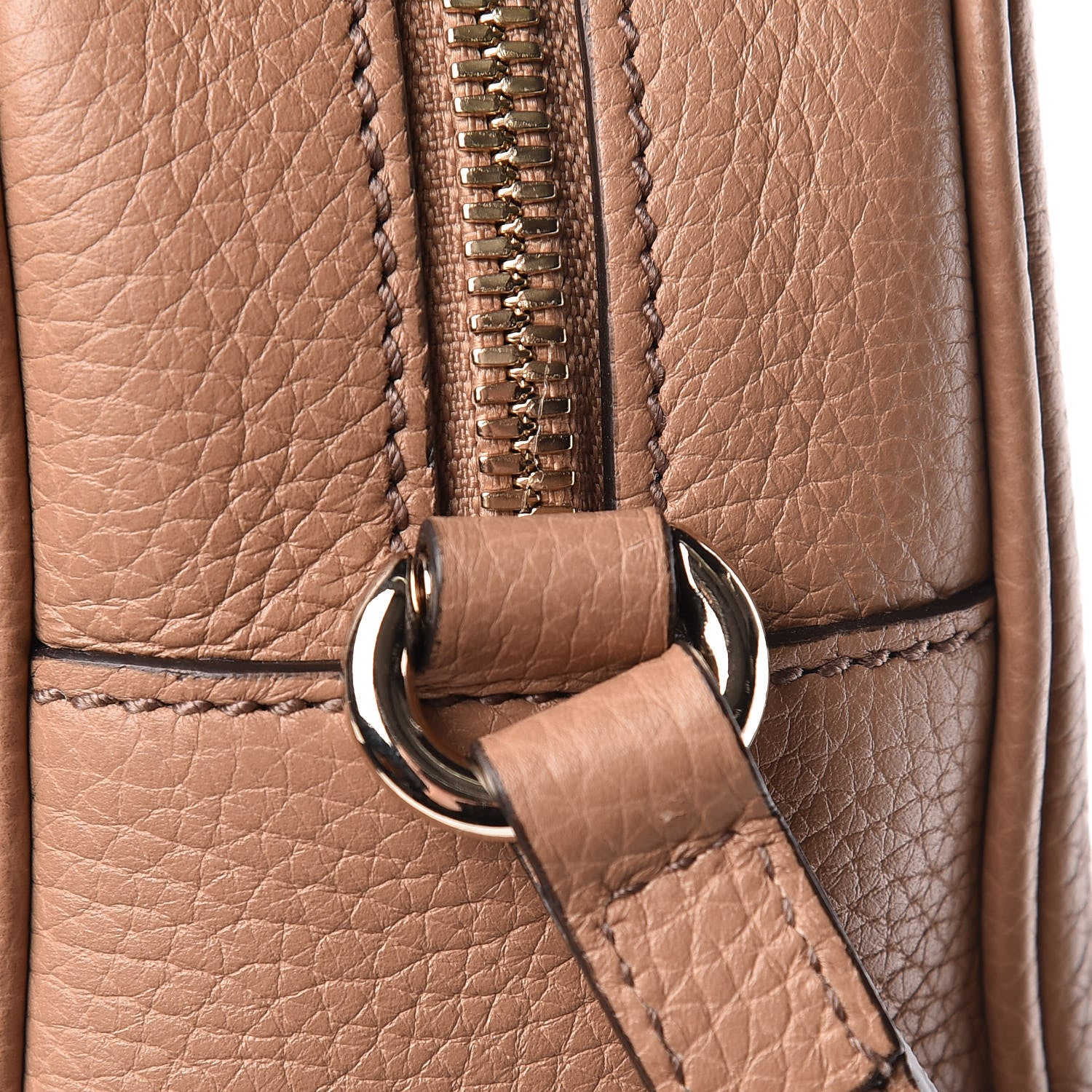 Gucci Pebbled Calfskin Small Soho Disco Bag Camelia 11 of 12