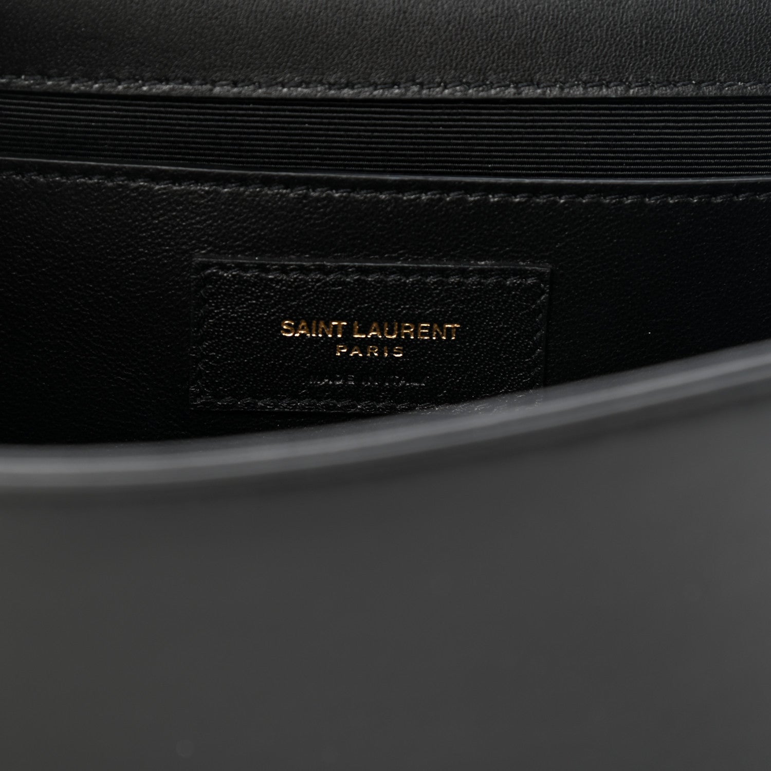 Saint Laurent Calfskin Crystal Medium Monogram Kate Satchel Black 5 of 7