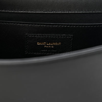 Saint Laurent Calfskin Crystal Medium Monogram Kate Satchel Black 5 of 7