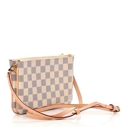 Louis Vuitton Damier Azur Double Zip Pochette 3 of 15