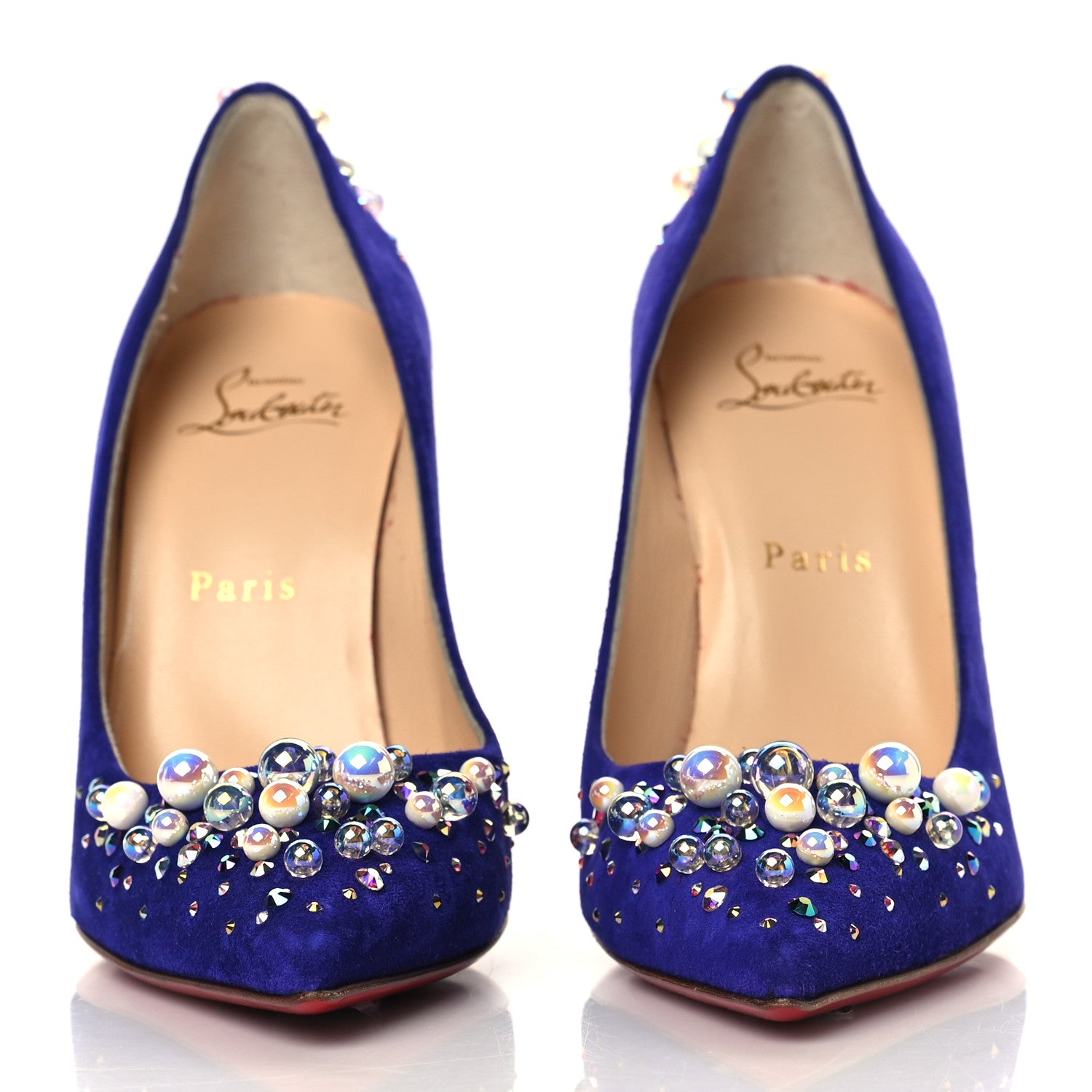 Christian Louboutin Veau Velours Candidate 100 Pumps 37 Purple Pop 2 of 9