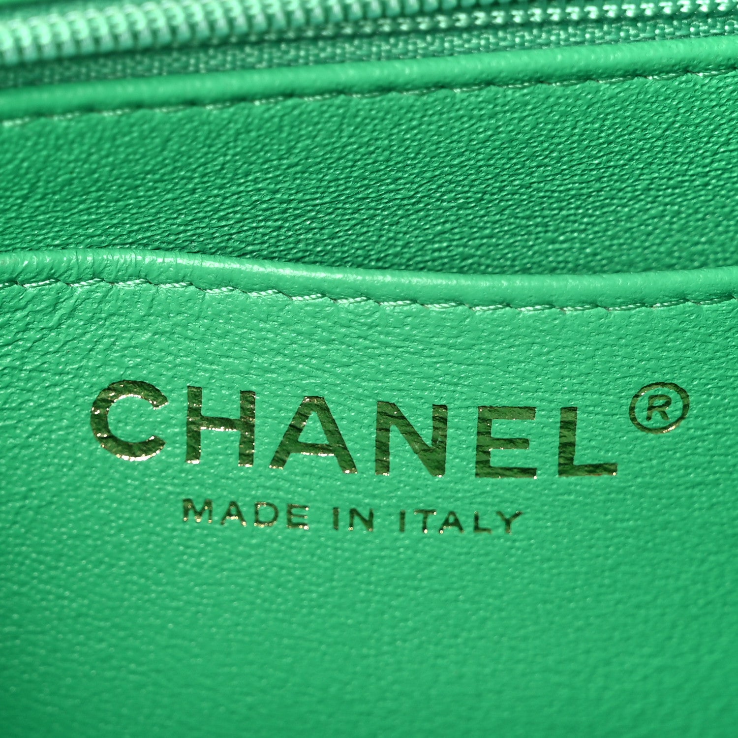 Chanel Lambskin Quilted Mini Square Flap Green 6 of 9