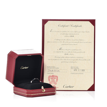Cartier 18K White Gold 3.5mm LOVE Wedding Band Ring 60 9.25 8 of 8