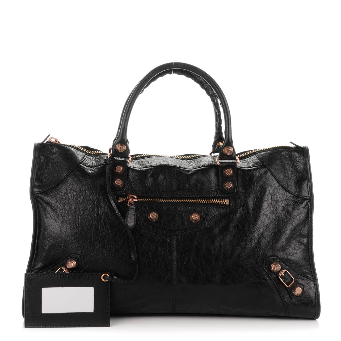 Agneau Giant 12 Rose Gold Hardware Work Black