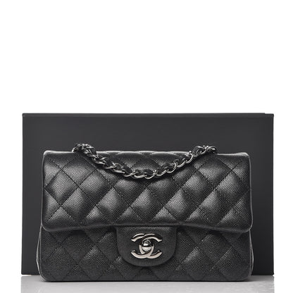 Chanel Iridescent Caviar Quilted Mini Rectangular Flap Black 8 of 8