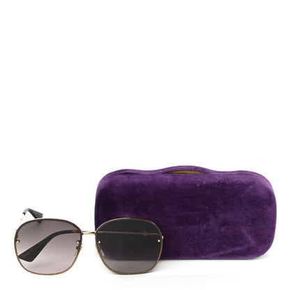 Gucci Square Frame Sunglasses GG0228S Gold 7 of 7