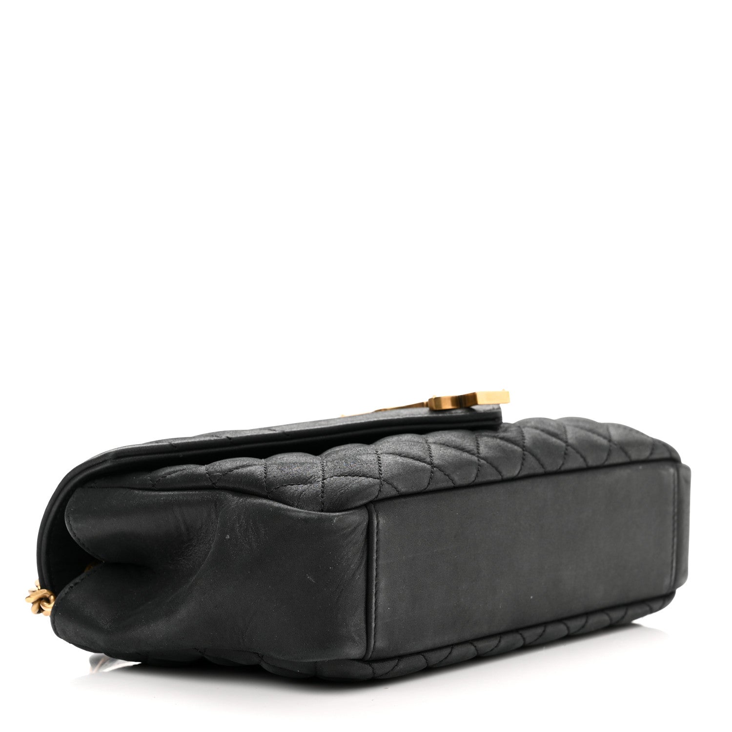 Saint Laurent Iridescent Calfskin Tri-Quilt Monogram Medium College Bag Black 4 of 9