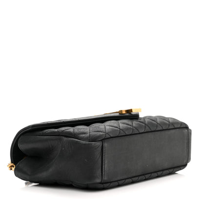 Saint Laurent Iridescent Calfskin Tri-Quilt Monogram Medium College Bag Black 4 of 9