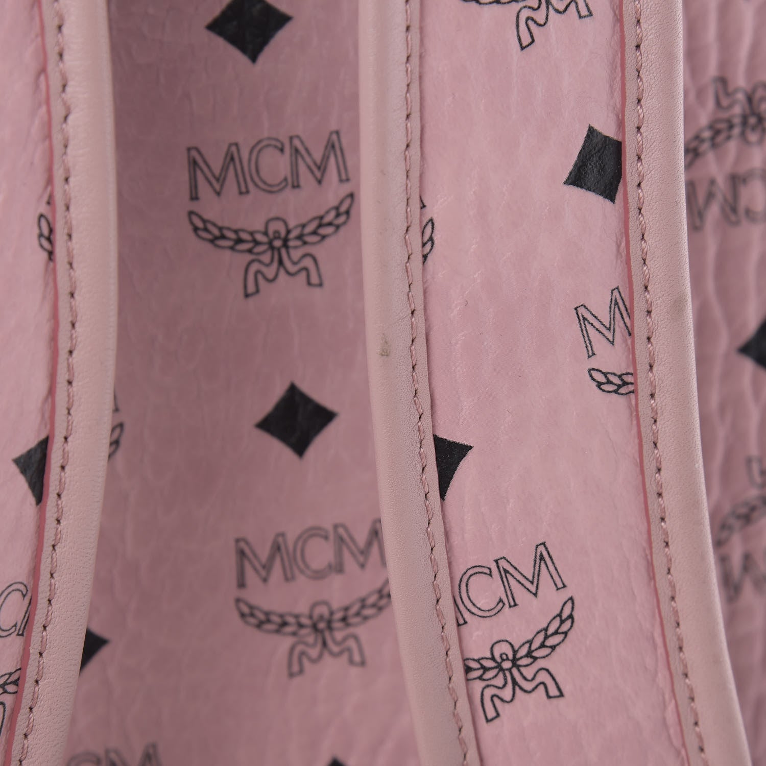 MCM Visetos Small Side Stud Stark Backpack Pink 16 of 16