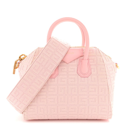 Givenchy Canvas Jacquard Embroidered Calfskin 4G Mini Antigona Tender Pink 1 of 12