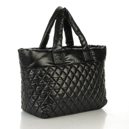 Chanel Nylon Quilted Large Coco Cocoon Tote Black 3 of 7