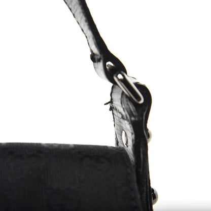 Gucci Monogram Horsebit Chain Flap Shoulder Bag Black 12 of 12