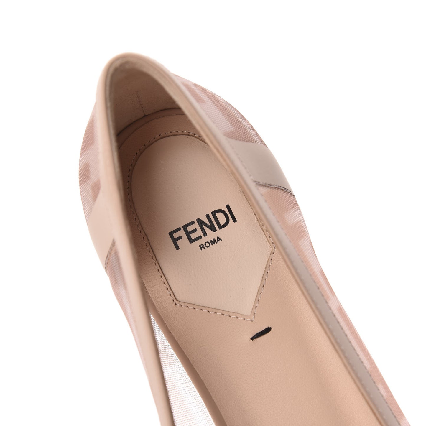 Technical Mesh Vitello FF Colibri Ballerina Flats 38 Rose Nude