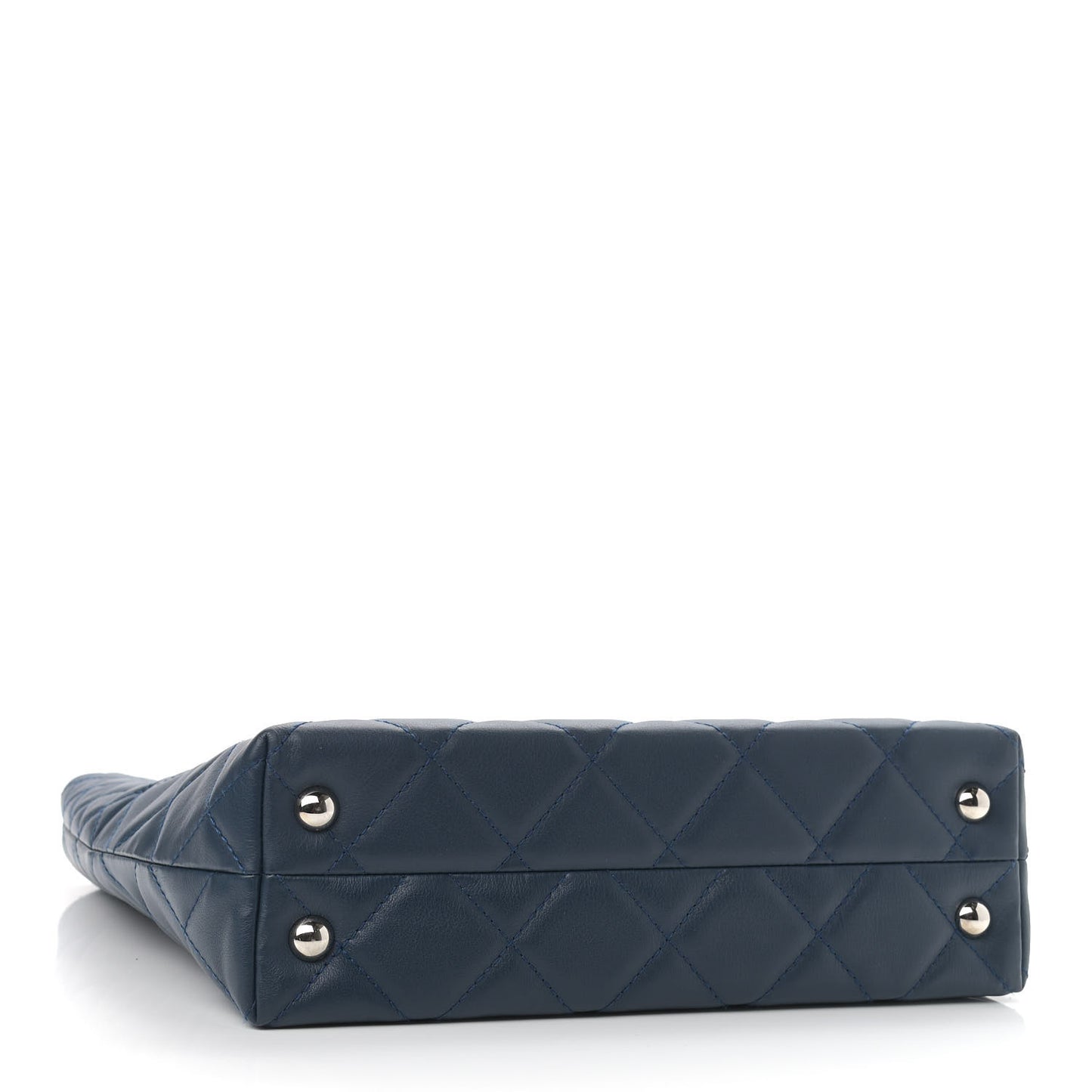 Calfskin Quilted In The Business North South Tote Blue