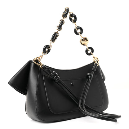 Loewe Smooth Calfskin Donut Chain Medium Ola Shoulder Bag Black 3 of 9