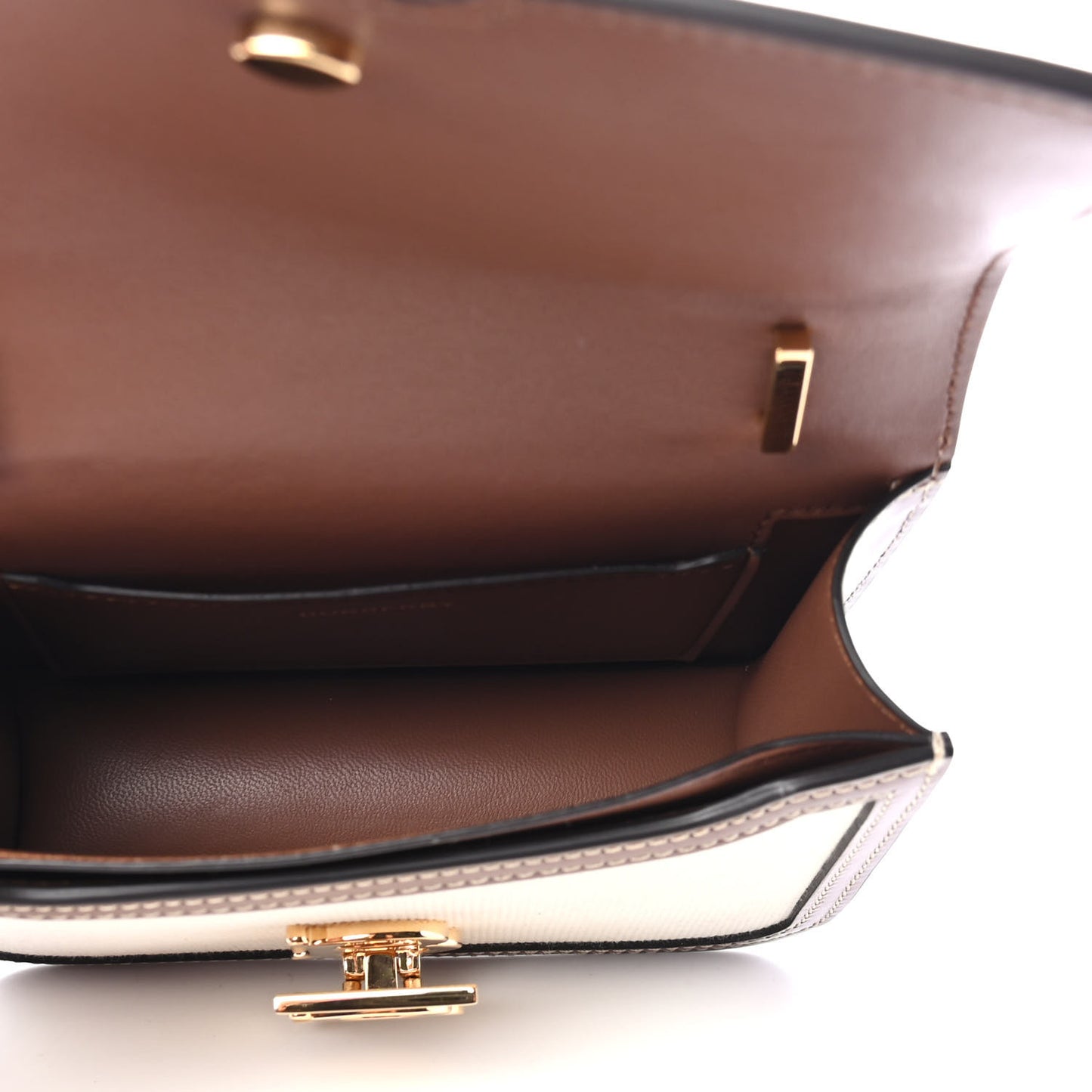 Canvas Calfskin Small TB Bag Natural