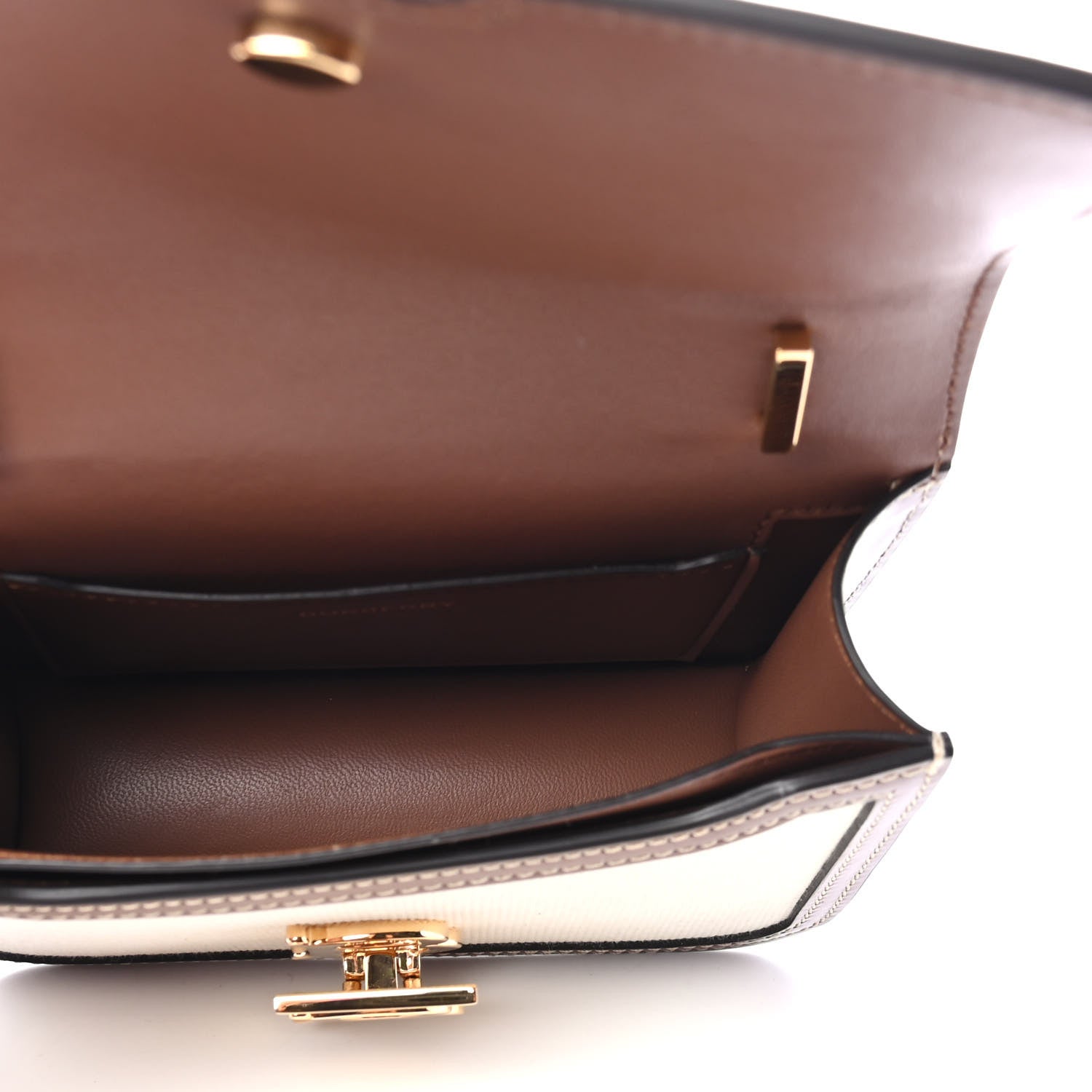 Burberry Canvas Calfskin Small TB Bag Natural 4 of 4