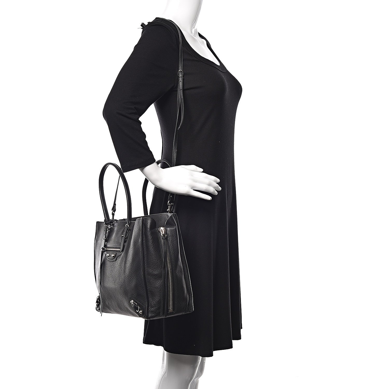 Balenciaga Veau Papier B4 Zip Around Tote Black 2 of 9