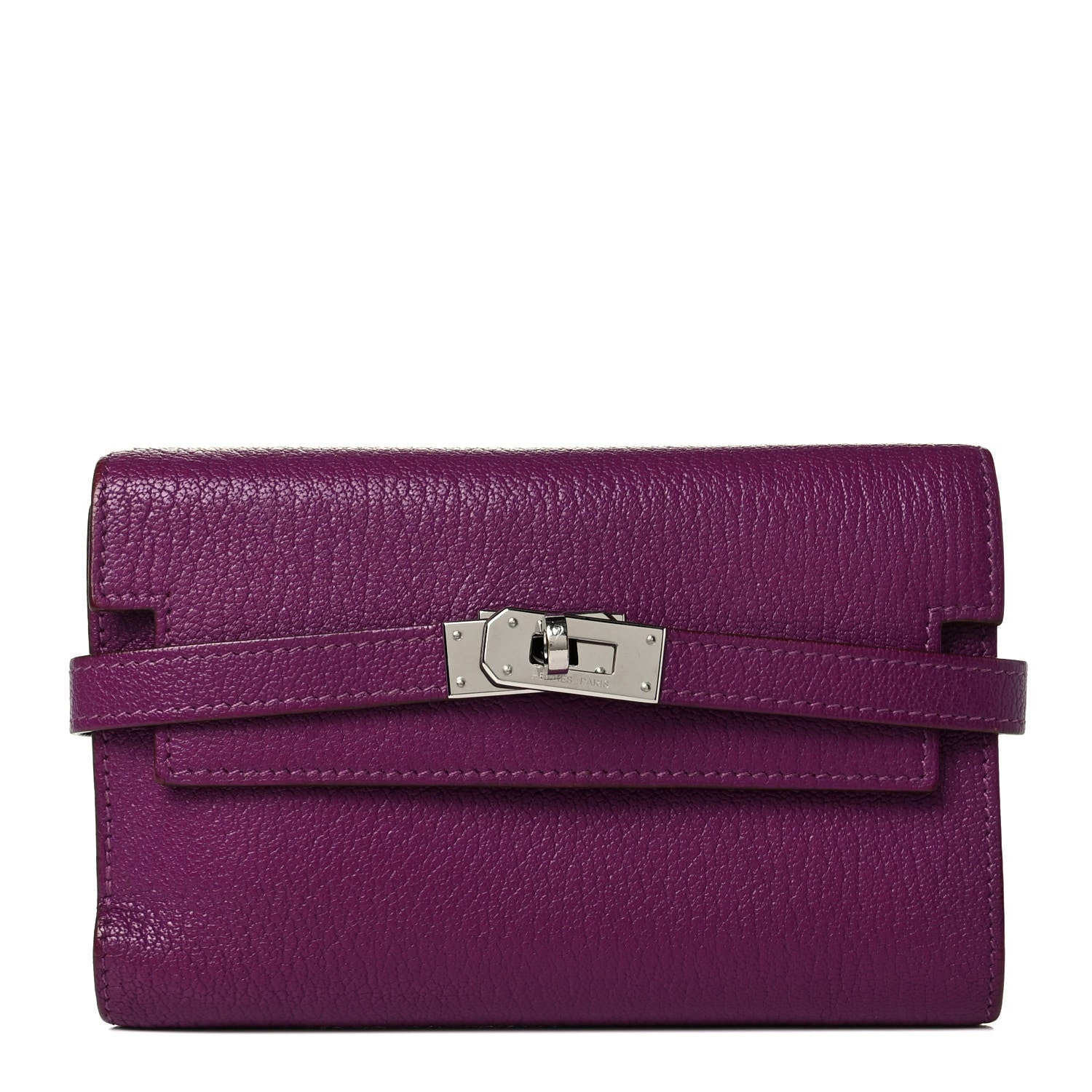 Hermes Chevre Mysore Medium Kelly Wallet Anemone 1 of 8