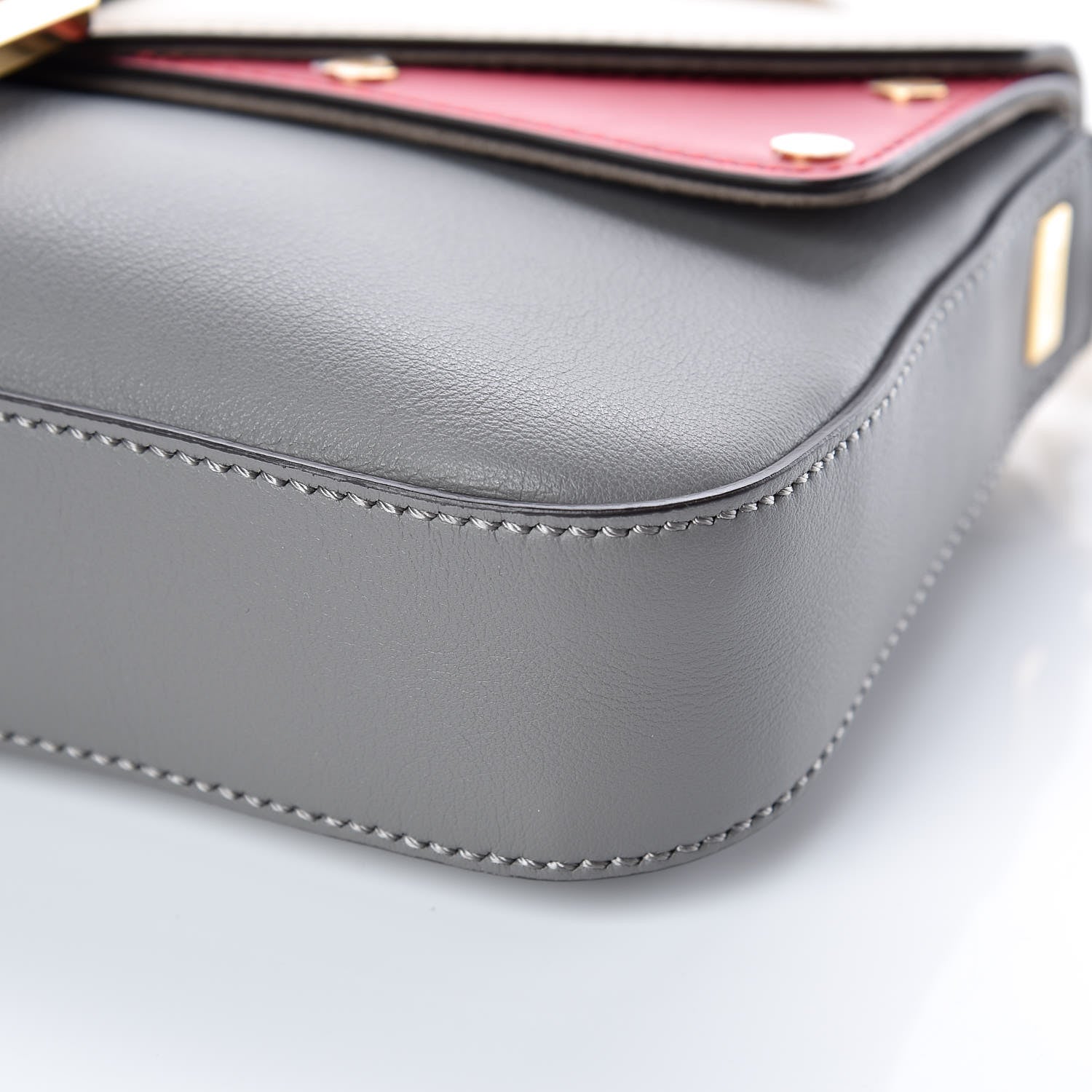 Fendi Vitello Grace FF 1974 Baguette Argilla Nuvola Fragola 6 of 10