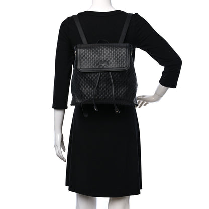 Gucci Microguccissima Drawstring Backpack Black 2 of 9