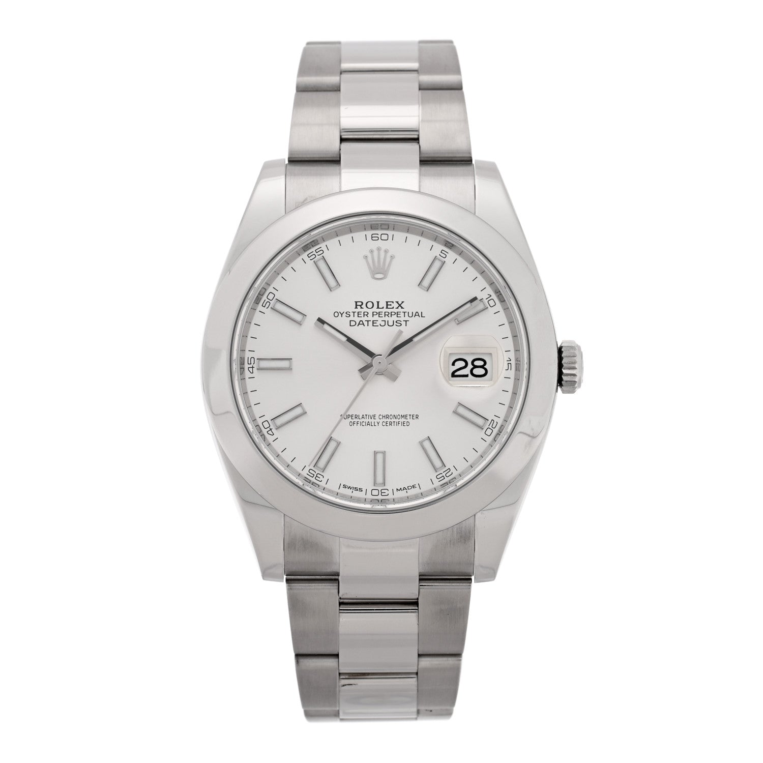 Rolex Stainless Steel 41mm Oyster Perpetual Datejust Watch Silver 126300 1 of 5