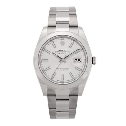 Rolex Stainless Steel 41mm Oyster Perpetual Datejust Watch Silver 126300 1 of 5
