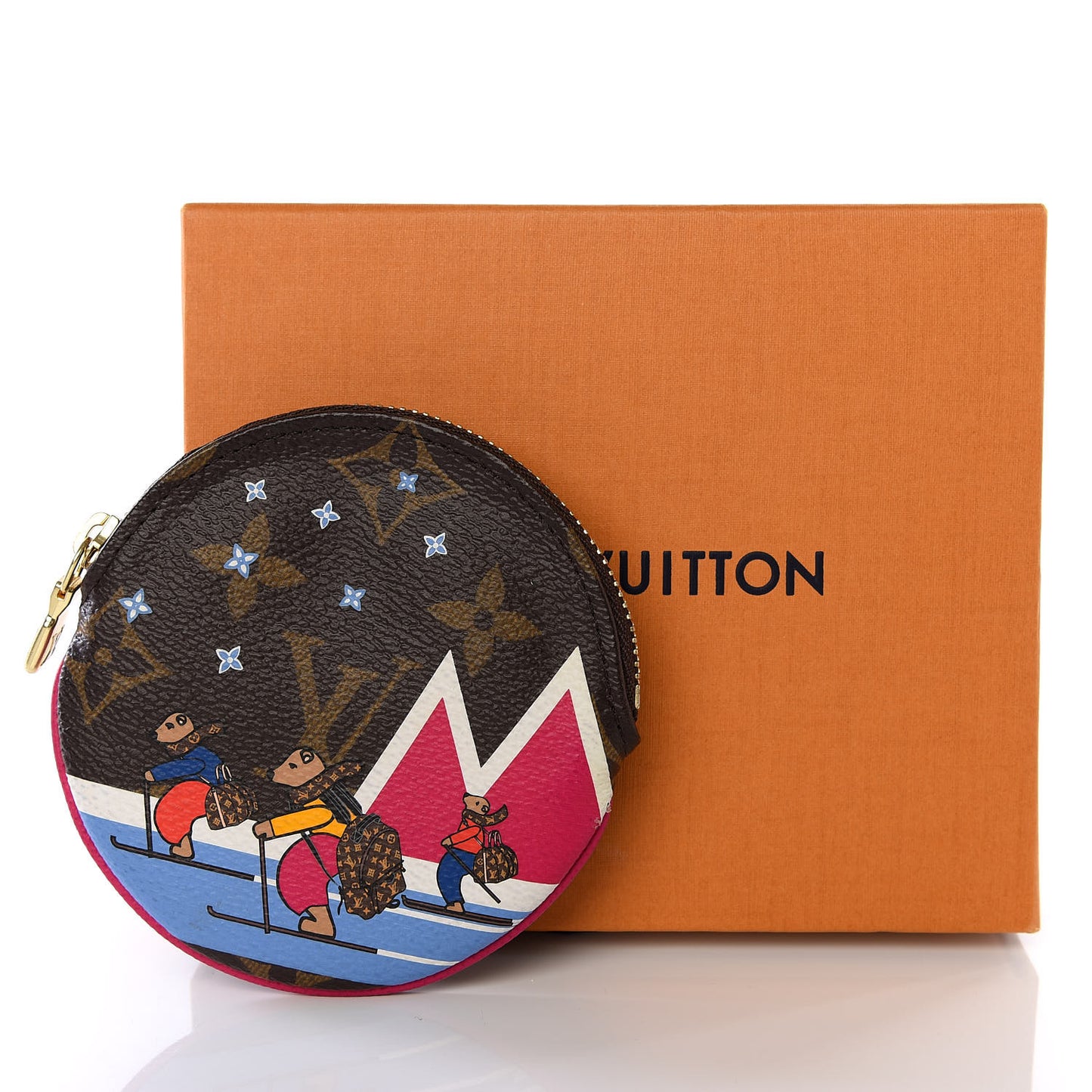 Monogram 2018 Christmas Animation Round Coin Purse
