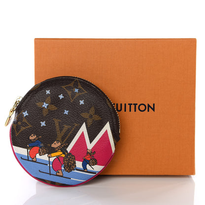 Louis Vuitton Monogram 2018 Christmas Animation Round Coin Purse 5 of 5