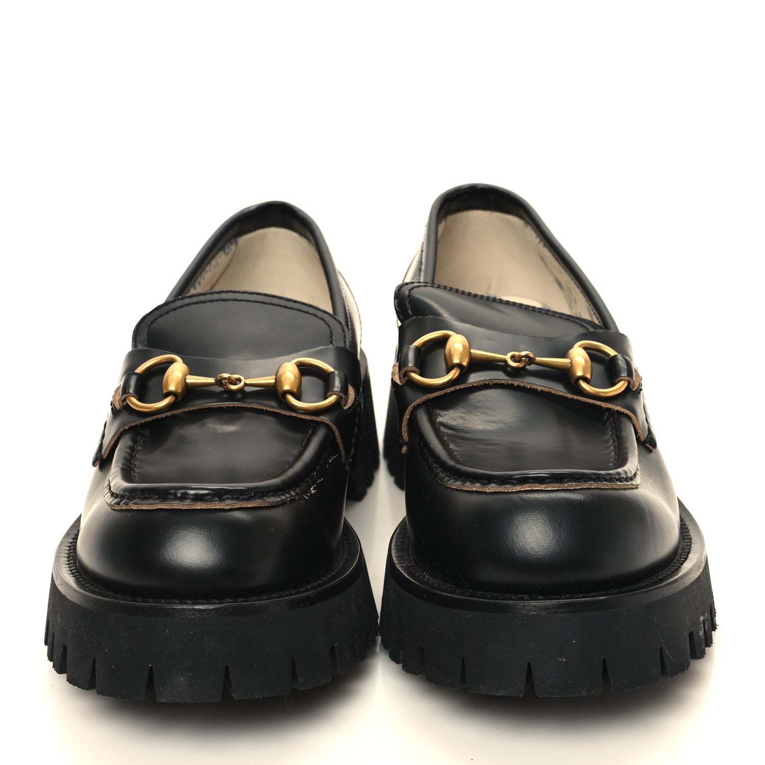 Gucci Cordovan Lux Womens Harald Horsebit 25mm Platform Loafers 36 38 Black 3 of 9